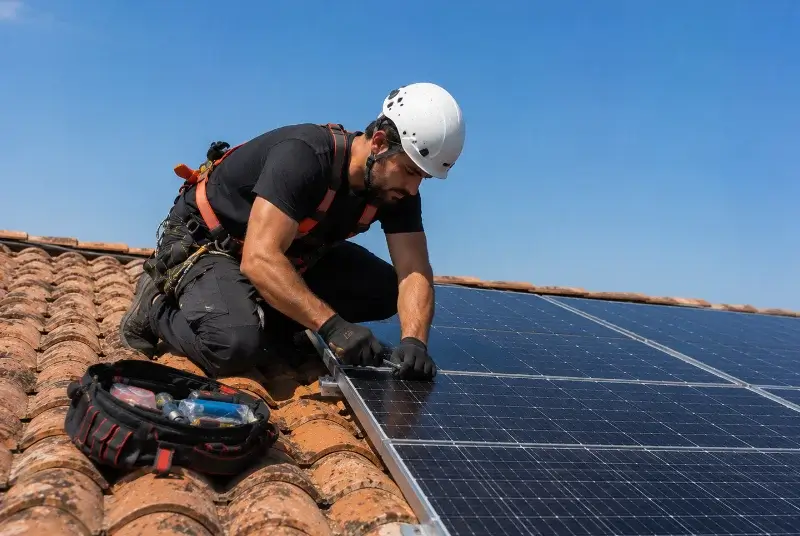 Maintenance et monitoring de panneaux solaires à l'Île-d'Elle